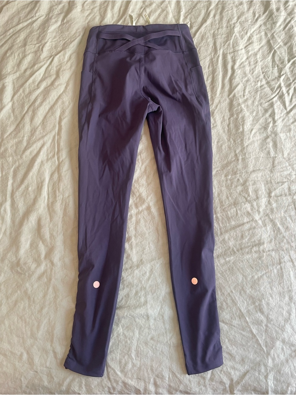 Asics Purple Women’s Athletic Leggings with Drawstring - Picture 2 of 9